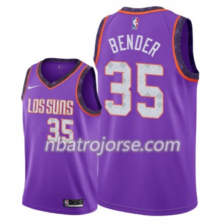 Män Phoenix Suns Tröja Dragan Bender 35 2018-19 Nike City Edition Lila Swingman